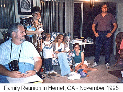 Family reuinion in Hemet, CA - 1995